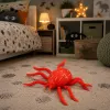 LEAN TOYS Spider Red Rubber Figure Stretchable Realistic 12 cm
