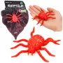 LEAN TOYS Spider Red Rubber Figure Stretchable Realistic 12 cm