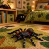 LEAN TOYS Spider Tarantula Rubber Figure Stretchable Realistic Black 10 cm