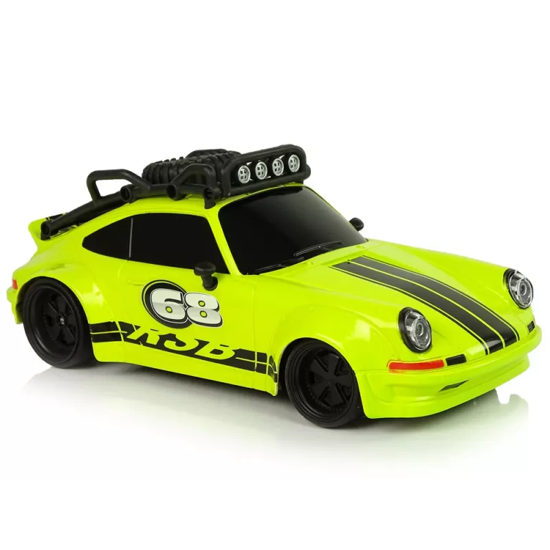 LEAN TOYS Sports Car 1:18 Green Spare Wheel Pilot