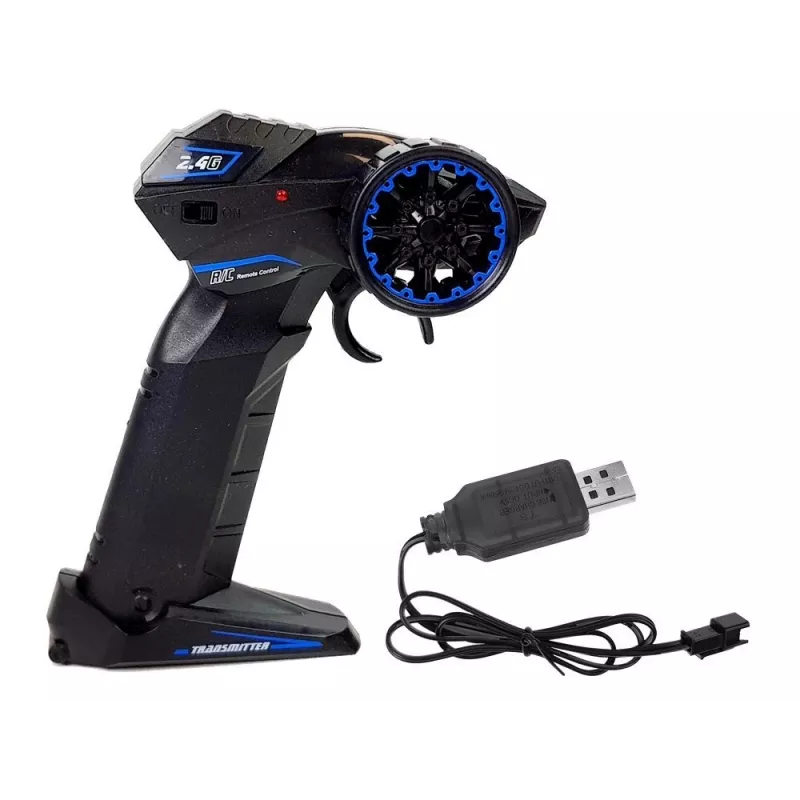 LEAN TOYS Sports Motorcycle 2.4G Remote Controlled Racer Range 35m Blue