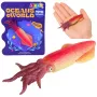 LEAN TOYS Squid Rubber Figurine Stretchable Realistic Sea Animal 14 cm