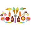 LEAN TOYS Sweet Treats Set Ice Cream Cupcakes Sauces Spoons