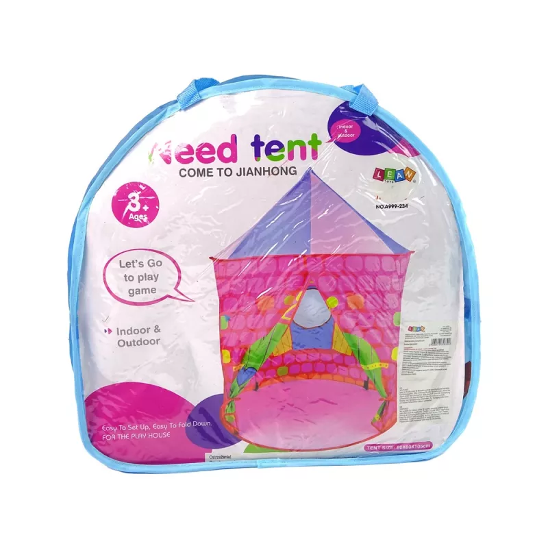 LEAN TOYS Tent Palace Castle Princess Base For Kids Pink