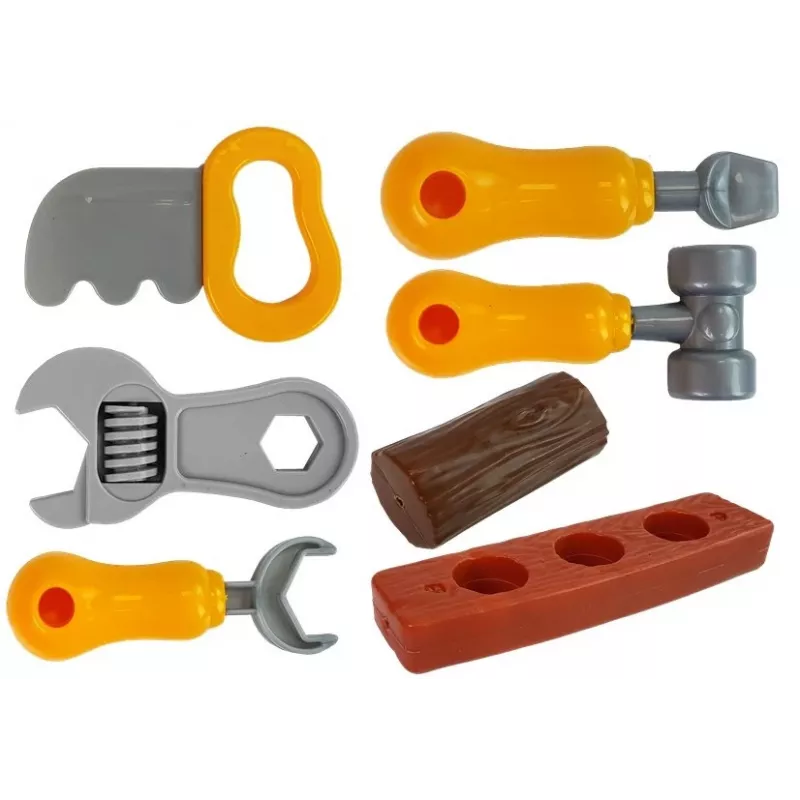 LEAN TOYS Tool Set Backpack Workshop Orange and Grey