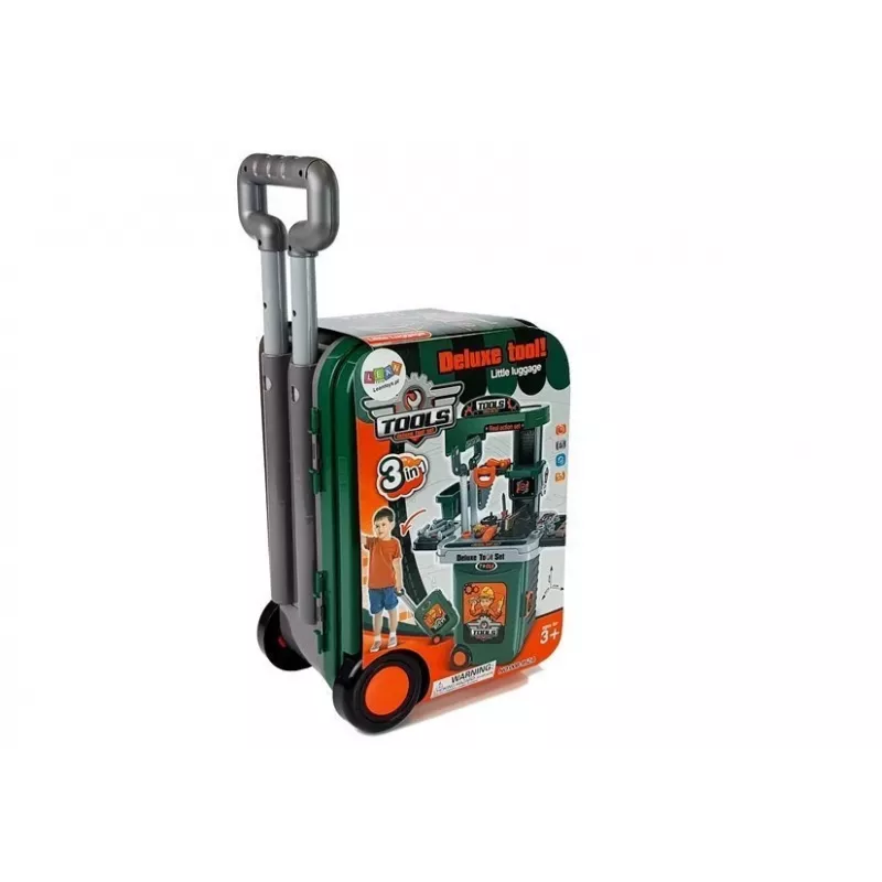 LEAN TOYS Tool Set in a Wheeled Case Workshop Saw Screwdriver