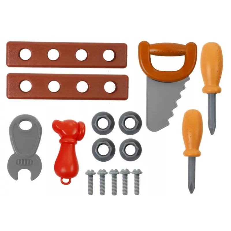 LEAN TOYS Tool Set in a Wheeled Case Workshop Saw Screwdriver
