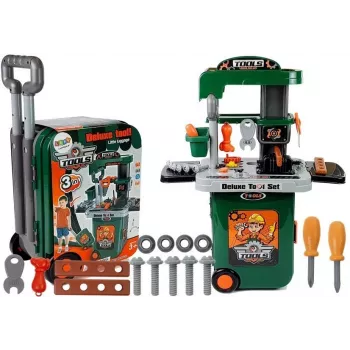 LEAN TOYS Tool Set in a Wheeled Case Workshop Saw Screwdriver