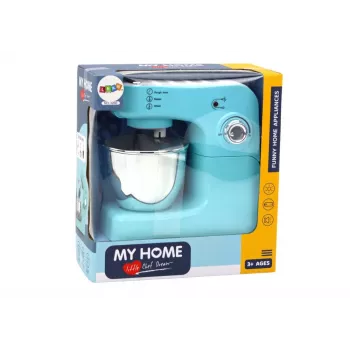 LEAN TOYS Toy Planetary Kitchen Robot with 3 Interchangeable Tips, Turquoise