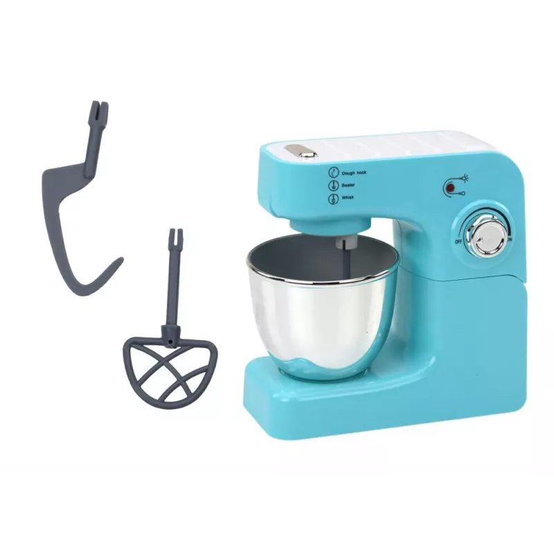 LEAN TOYS Toy Planetary Kitchen Robot with 3 Interchangeable Tips, Turquoise