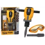 LEAN TOYS Toy Pneumatic Hammer with Helmet and Glasses – Yellow, 3+ Years, Lights & Sounds, 4-Piece Set