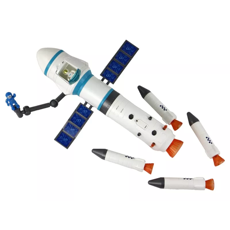 LEAN TOYS Toy Space Mission Rocket Astronauts Launcher 15 Elements