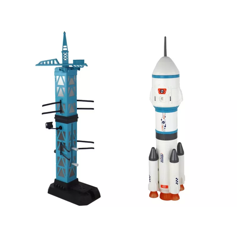 LEAN TOYS Toy Space Mission Rocket Astronauts Launcher 15 Elements