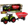 LEAN TOYS Tractor Farm Detachable Grain Trailer Sound Green
