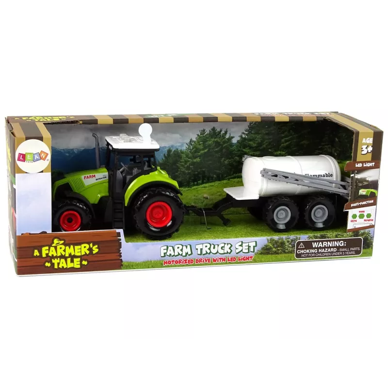 LEAN TOYS Tractor for Kids with Trailer Farm Car