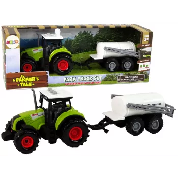 LEAN TOYS Tractor for Kids with Trailer Farm Car
