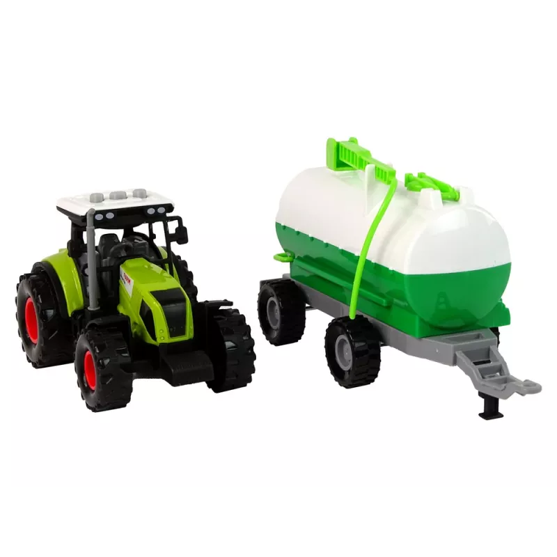 LEAN TOYS Tractor for Kids with Trailer Tank Car Farm
