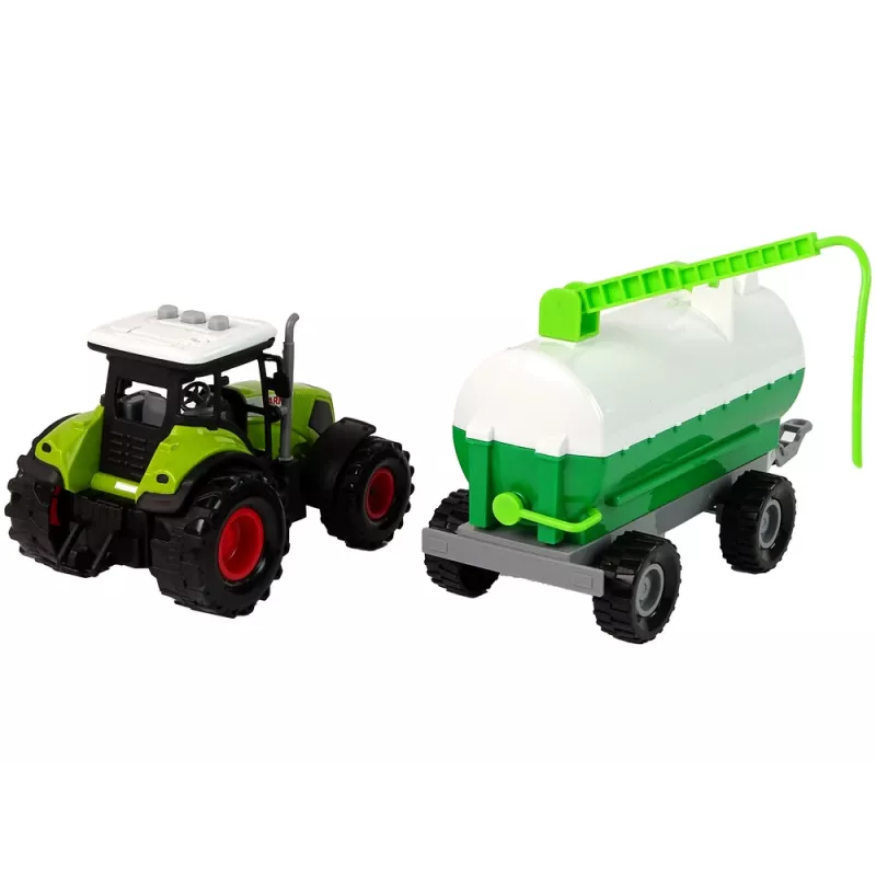 LEAN TOYS Tractor for Kids with Trailer Tank Car Farm