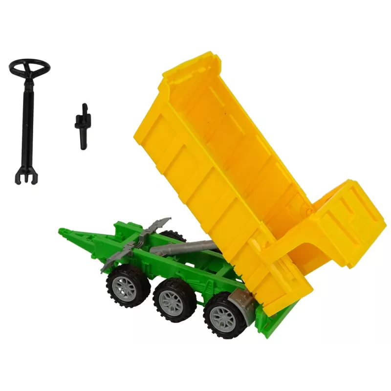 LEAN TOYS Tractor Red Tipper Truck Yellow Tractor 50 cm