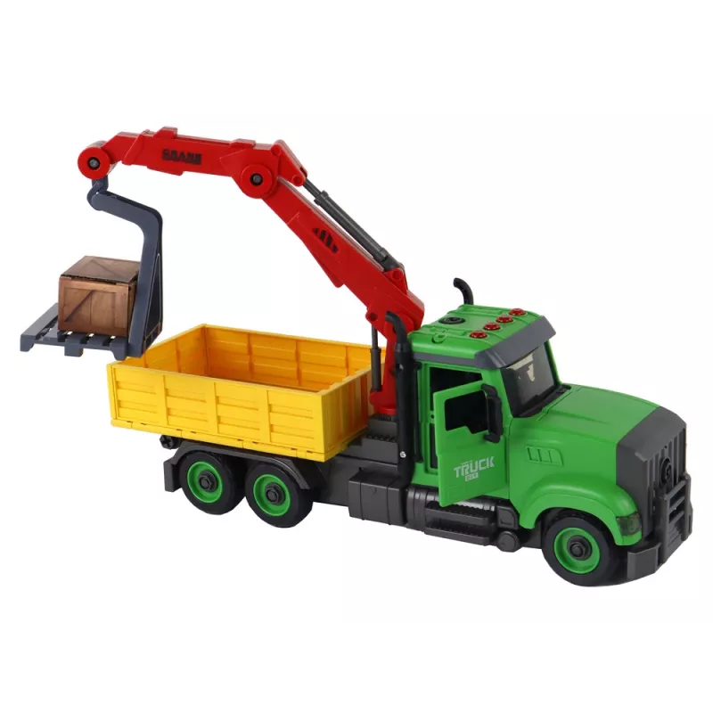 LEAN TOYS Vehicle Tipper Crane for Screwing Unscrewing DIY