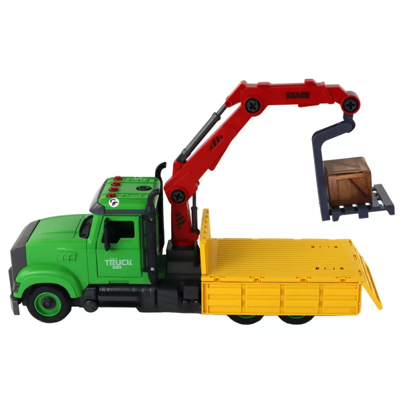 LEAN TOYS Vehicle Tipper Crane for Screwing Unscrewing DIY