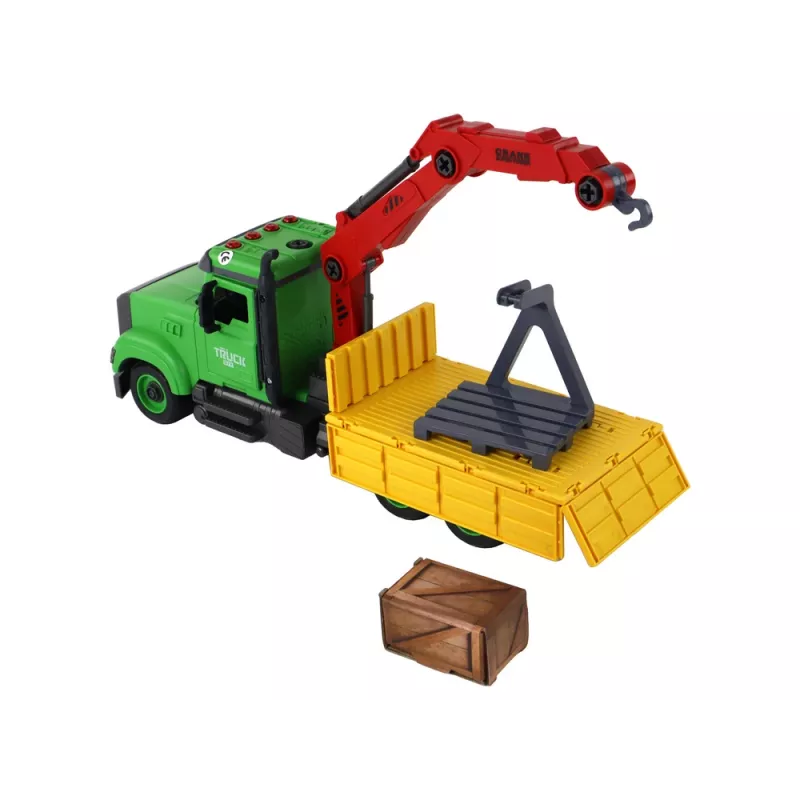 LEAN TOYS Vehicle Tipper Crane for Screwing Unscrewing DIY