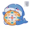 LEAN TOYS Velcro Ball Gun with Fabric Target Whale Blue