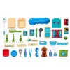 LEAN TOYS Veterinarian's Suitcase Dog Grooming Kit Brown Role Play Set with 12 Accessories