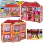LEAN TOYS Villa Large Dollhouse 6 Rooms Furniture Accessories 128 pcs