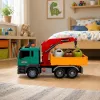 LEAN TOYS Waste Sorting Truck with Crane, Containers, Friction Drive, Light and Sound