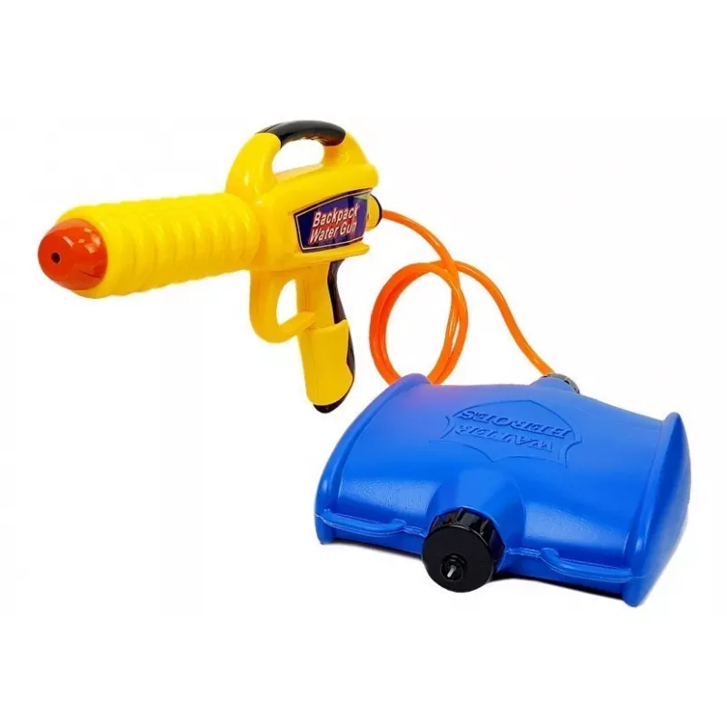 LEAN TOYS Water Gun with 1080 ml Reservoir Yellow-Blue