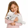 LEAN TOYS West Highland White Terrier Plush Dog Cuddly Toy, White, 40 cm