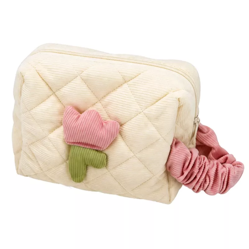 LEAN TOYS Wooden Beauty Set Makeup Cosmetic Bag Accessories 16 pcs.