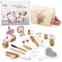 LEAN TOYS Wooden Beauty Set Makeup Cosmetic Bag Accessories 16 pcs.