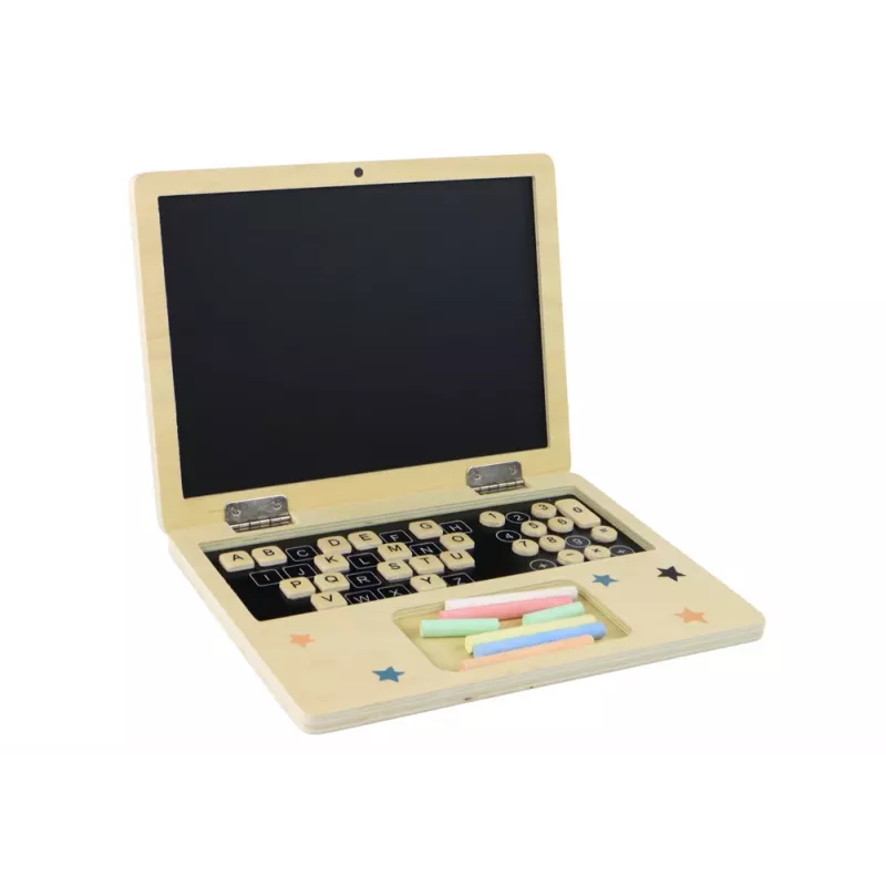 LEAN TOYS Wooden Blackboard Laptop Chalk