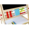 LEAN TOYS Wooden Chalk Board with Abacus, Clock, Numbers, and Magnet