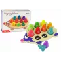 LEAN TOYS Wooden Educational Hedgehog with 10 Colorful Pawns
