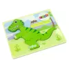 LEAN TOYS Wooden Isanosaurus Green Dinosaur Puzzle