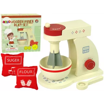LEAN TOYS Wooden Kitchen Robot Mixer Accessories Kitchen Kids