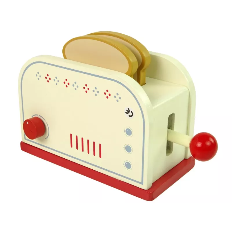 LEAN TOYS Wooden Toaster Accessories Breakfast Kitchen Kids