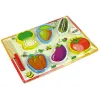 LEAN TOYS Wooden Vegetable Chopping Set 6 Pieces Tomato Peppers Cucumber