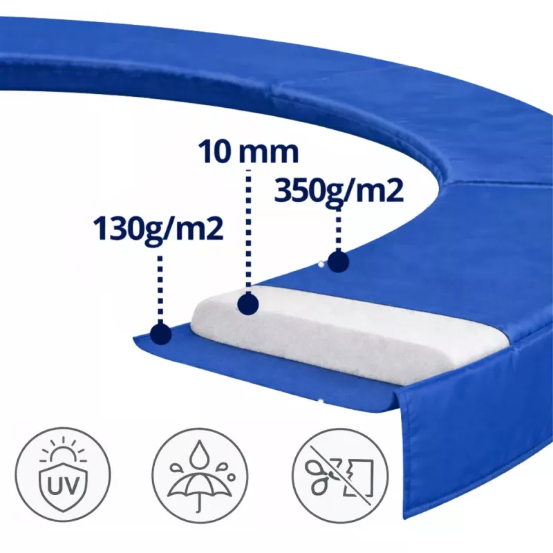 Lean Trampoline Spring Pad Blue 480-487 cm 16 ft UV-Resistant PVC