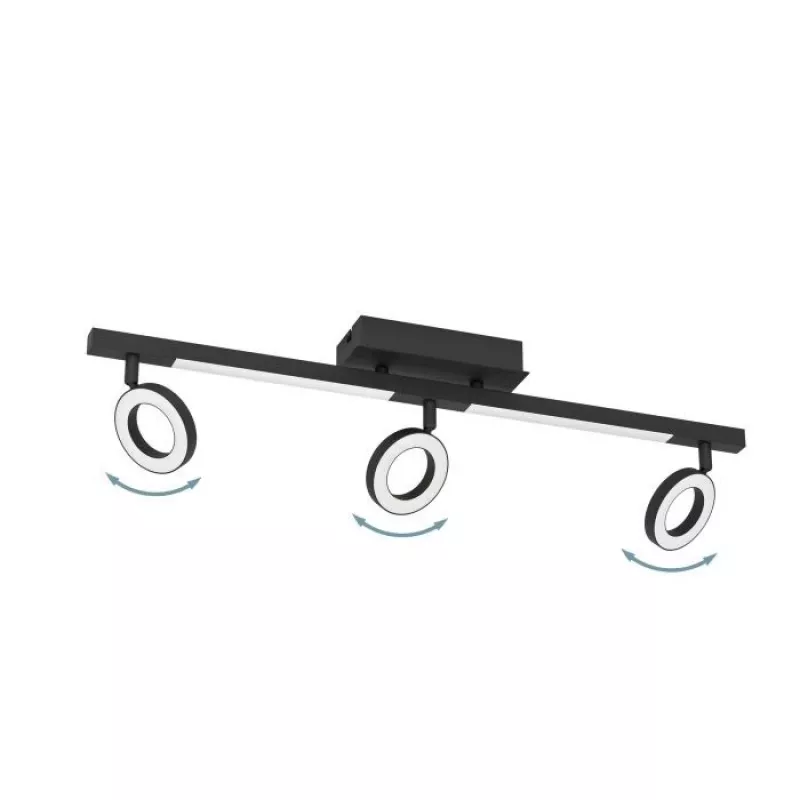 EGLO Cardillio 2 900515 LED Ceiling Light, Black