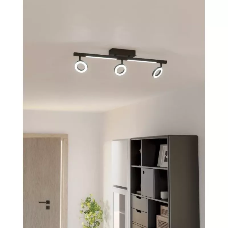 EGLO Cardillio 2 900515 LED Ceiling Light, Black