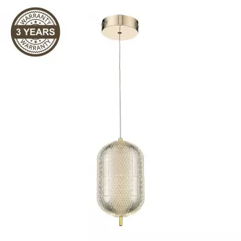 LED Pendant Light A2360-1C Gold | 6W Integrated LED | 480lm Warm White
