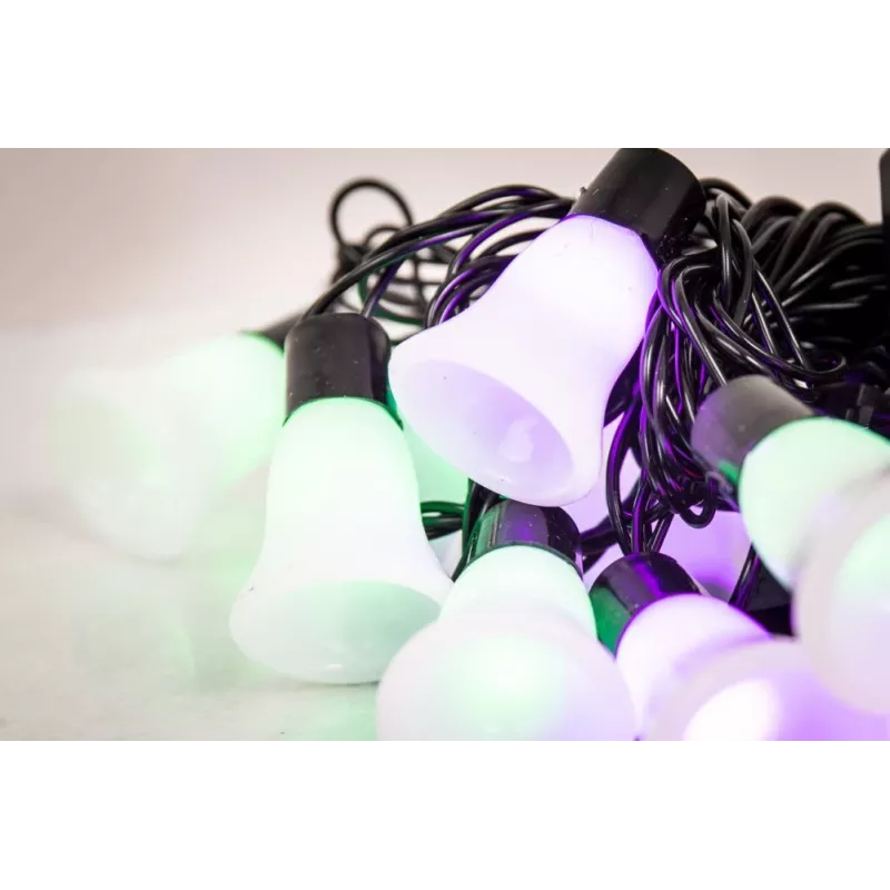 LED String Light with Bells, 20 Warm White LEDs, 2.5 m, Battery Operated, Gold