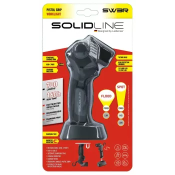 Ledlenser SW3R COB LED Flashlight with Magnetic Base, 320 lm, USB-C Rechargeable, IP54, 180° Swivel Head, Pocket Clip, Black