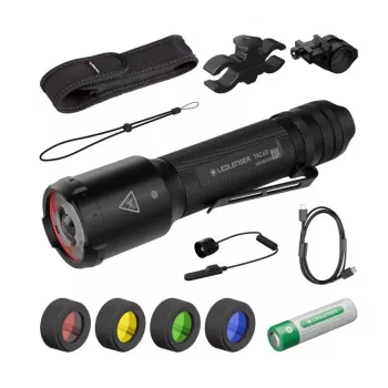 Ledlenser TAC6R Black Hunting Set with Hard Case