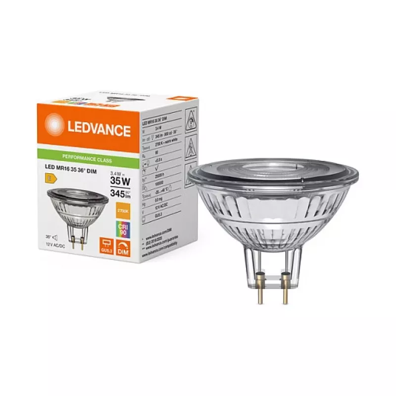 LEDVANCE PARATHOM MR16 LED Reflector 3.4W 2700K GU5.3 Dimmable 36° 230lm