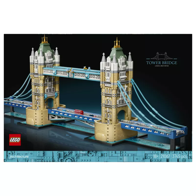 LEGO Architecture 21067 Tower Bridge Building Kit (1176 Pieces) - Iconic London Landmark Model